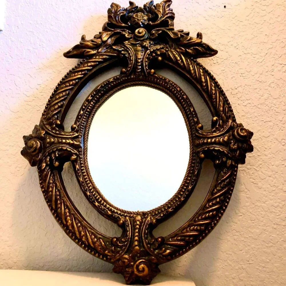 NWT PARAGON Ornate Bronze Oval Framed Wall Mirror 19x15